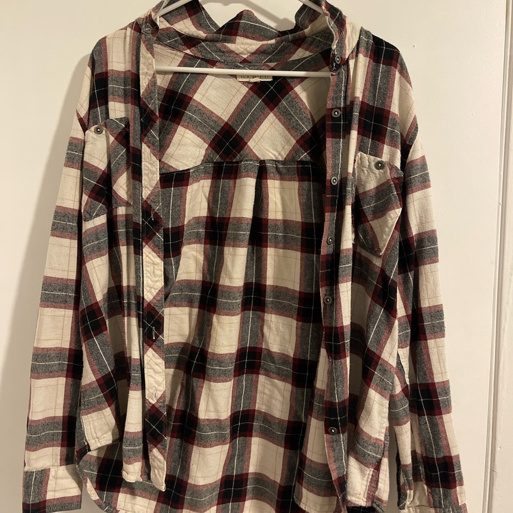 Red black cream flannel